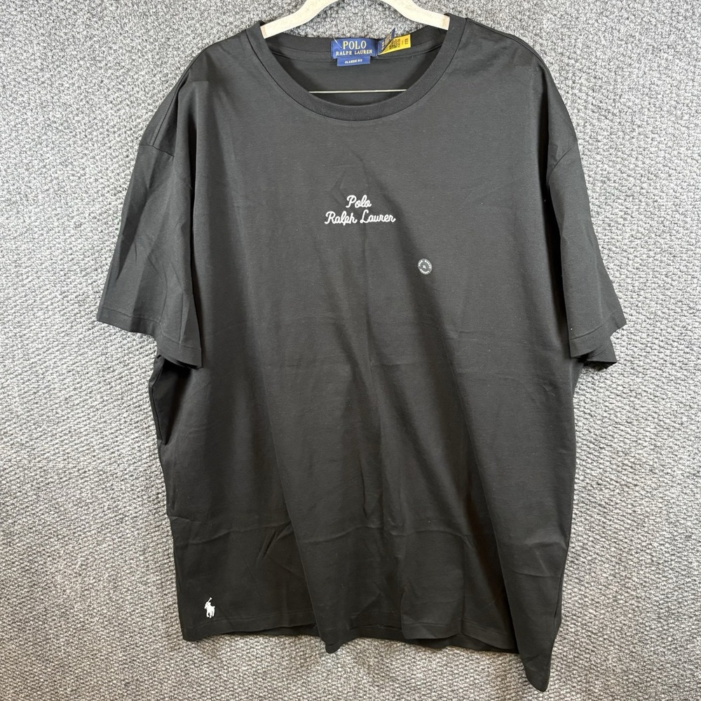 Polo Ralph Lauren Classic Fit Signature Logo T-Shirt Black Men's XL NWT